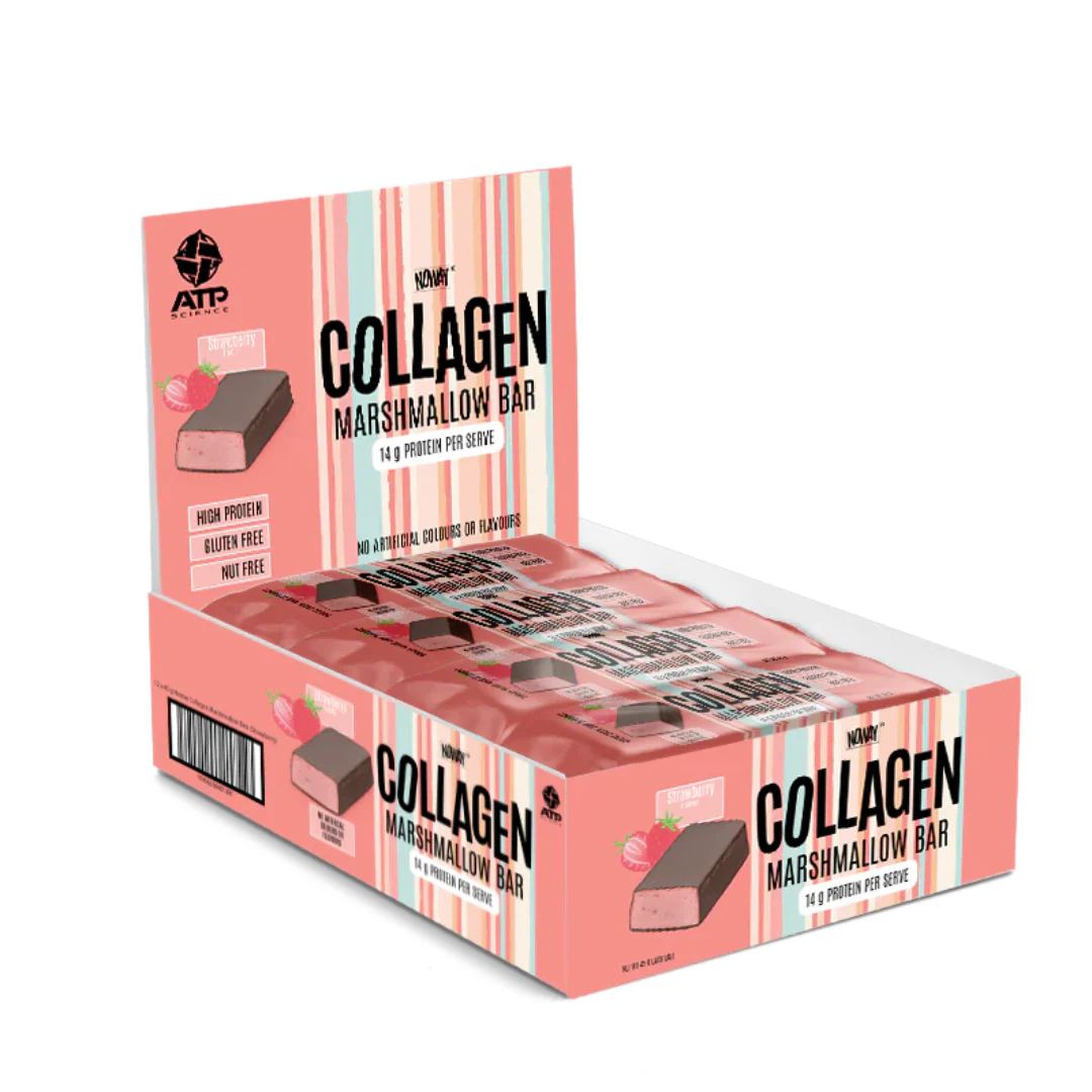 ATP Science Noway Collagen Protein Marshmallow Bar 45g Strawberry - 12 Pack - Image 3