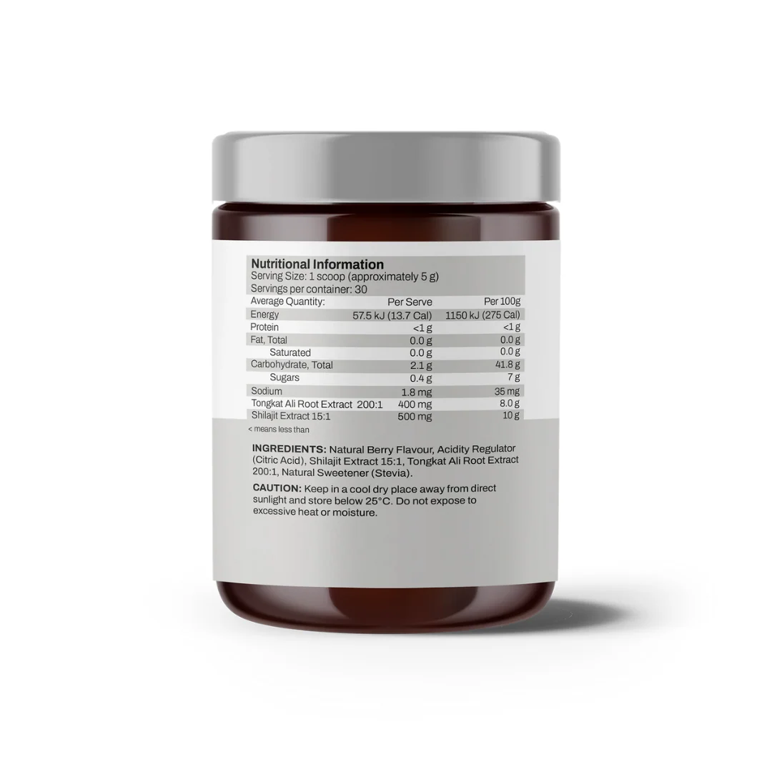 ATP Science Tongkat Ali & Shilajit Powder Berry 150g - Image 3