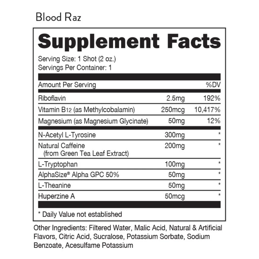 BUCKED UP Buck Shot 59ml Blood Raz - 12 Pack - Image 3