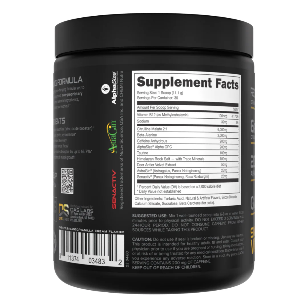 BUCKED UP Pre Workout 30 Serve Swole Whip - Image 3