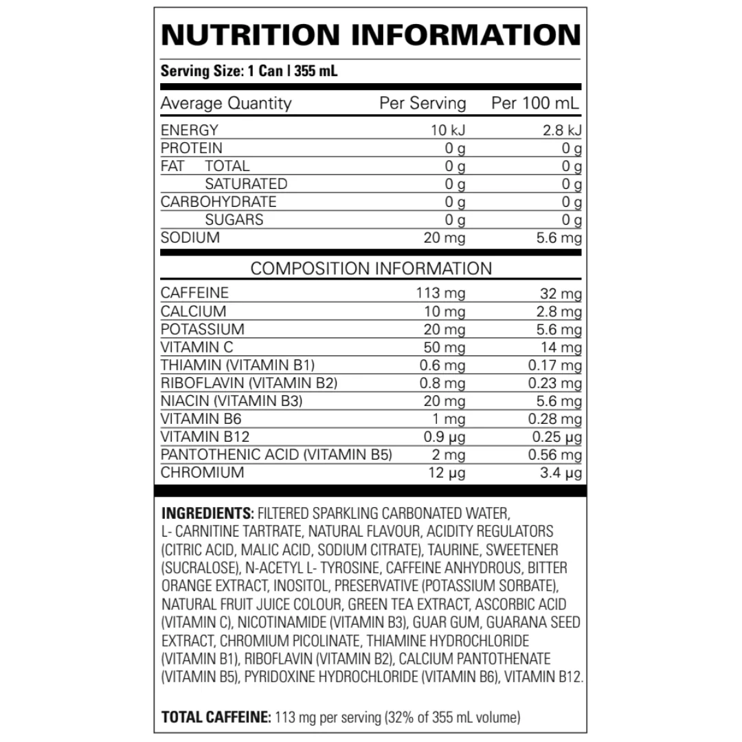 EHP Labs Oxyshred Ultra Energy RTD 355ml Bahama Breeze - 12 Pack - Image 3