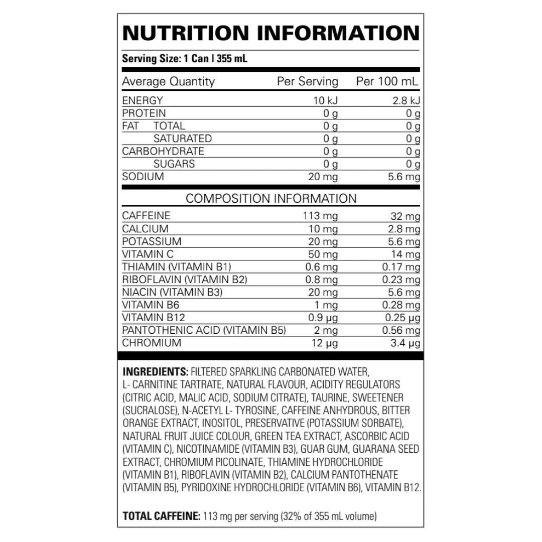 EHP Labs Oxyshred Ultra Energy RTD 355ml Lychee Burst - 12 Pack - Image 2