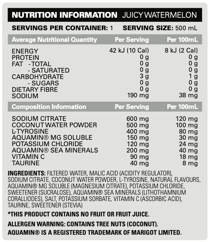 HYDREAU Sports Hydration RTD 500ml Juicy Watermelon - 12 Pack - Image 3