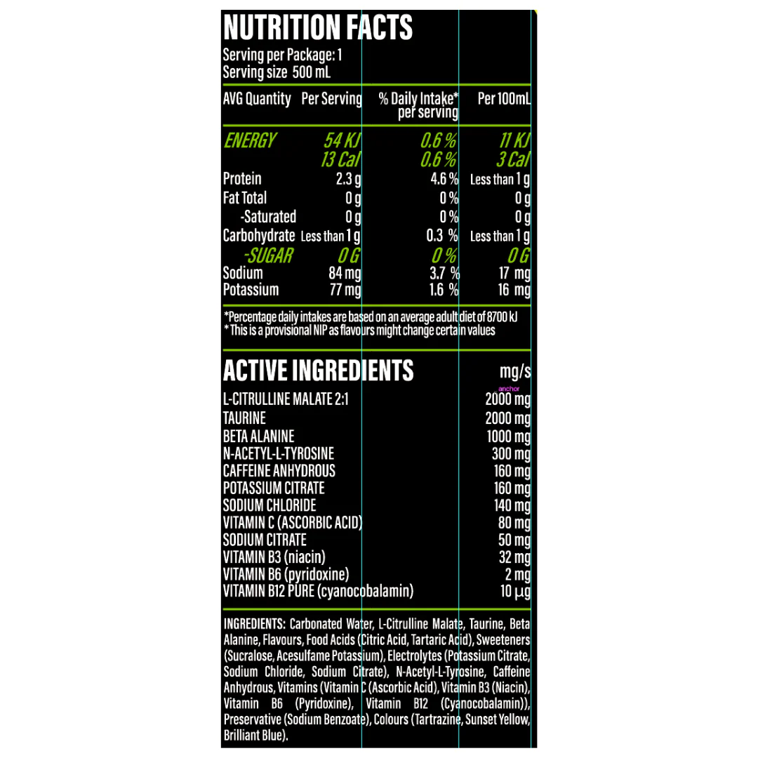 Kamikaze Energy RTD 500ml Apple Fizz - 12 Pack - Image 3