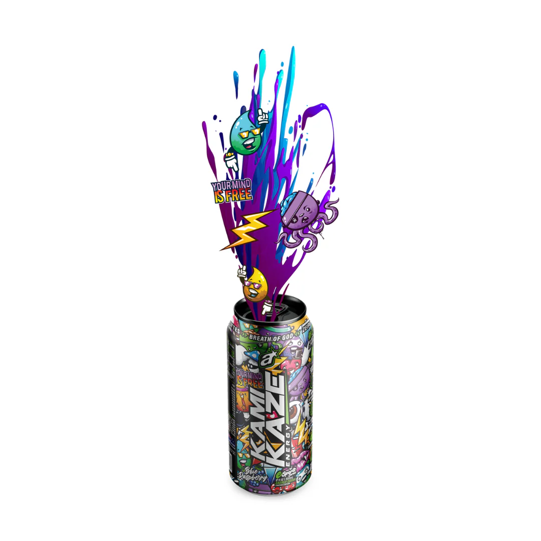 Kamikaze Energy RTD 500ml Blue Raspberry - 12 Pack - Image 3