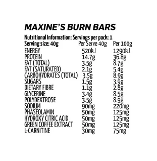 MAXINE'S Burn Bar - 40g - Choc Mint - 12 Pack - Image 3