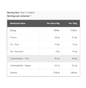 MAX'S Muscle Meal Cookie - 90g - Double Choc - 12 Pack - Image 3