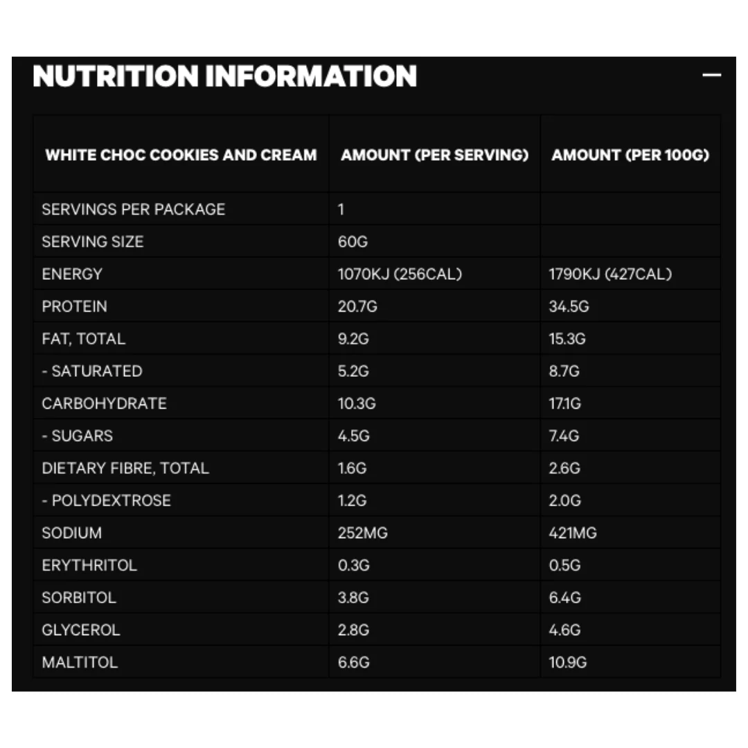 Musashi Protein Crisp Bar 60g White Choc Cookies & Cream - 12 Pack - Image 3