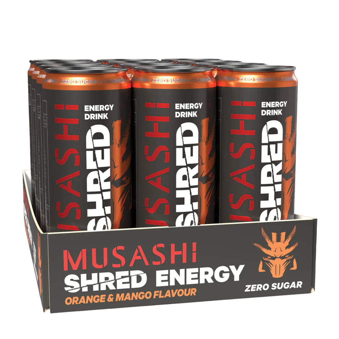 Musashi Shred Energy Drink 355ml Orange & Mango - 12 Pack - Image 2