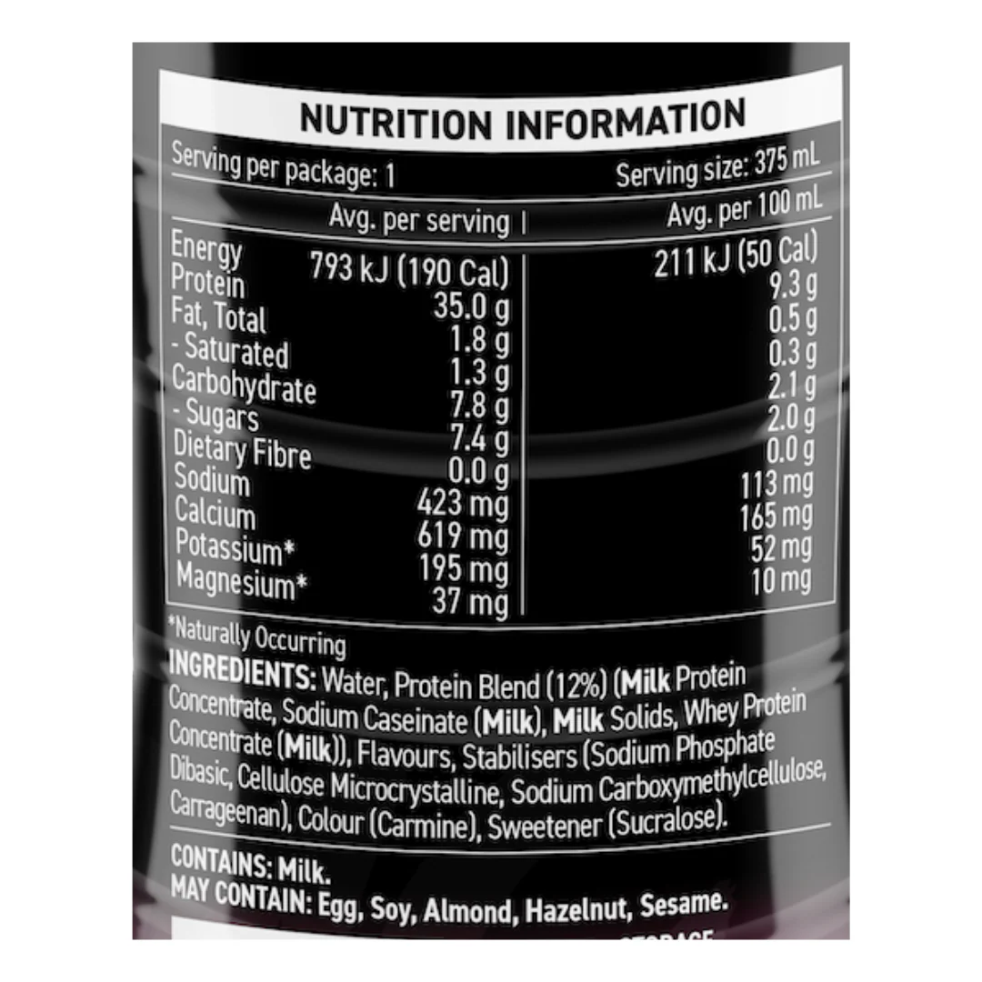 My Muscle Chef 35g Protein Shake RTD 375ml Strawberry - 12 Pack - Image 2