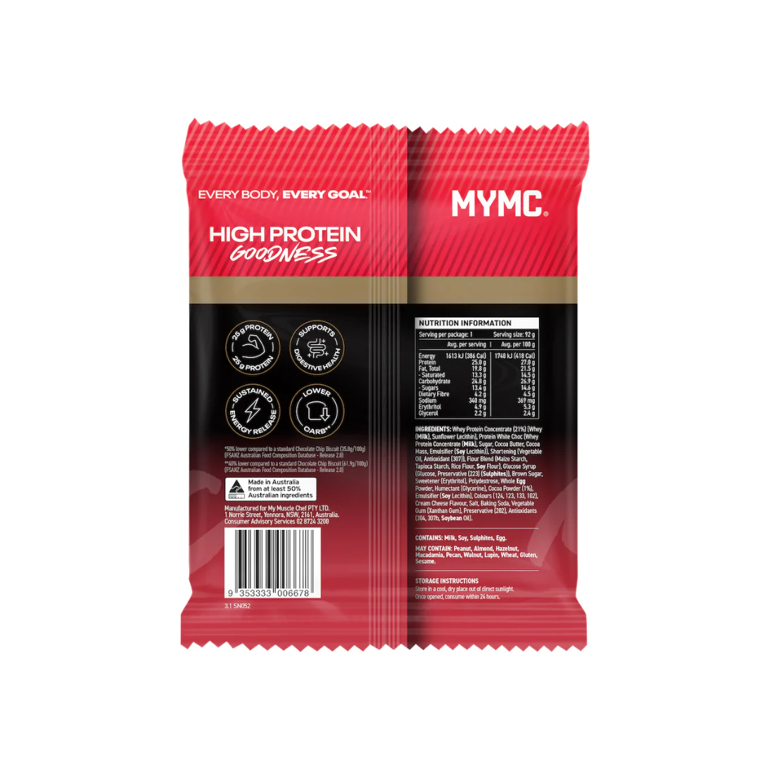 My Muscle Chef Protein Cookie 92g Red Velvet - 12 Pack - Image 2