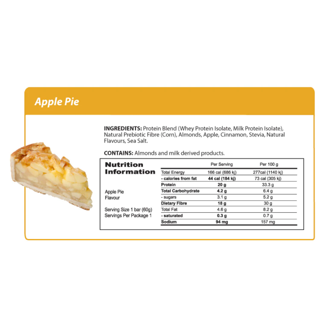 Smart Protein Bar 60g Apple Pie - 12 Pack - Image 2