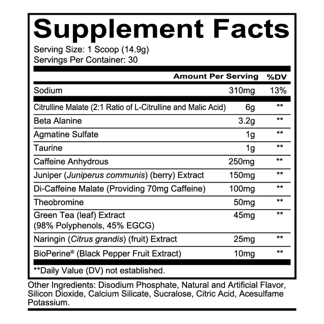 TOTAL WAR Pre Workout 30 Serves - Watermelon - Image 2